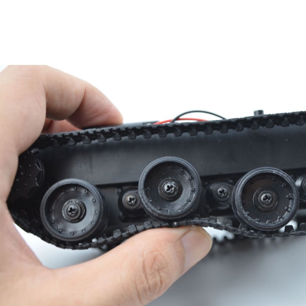 RC Tank Light-Duty Shock-Absorbing Tank Rubber Crawler Car Chassis Kit Tracked Vehicle RC Tank Toys