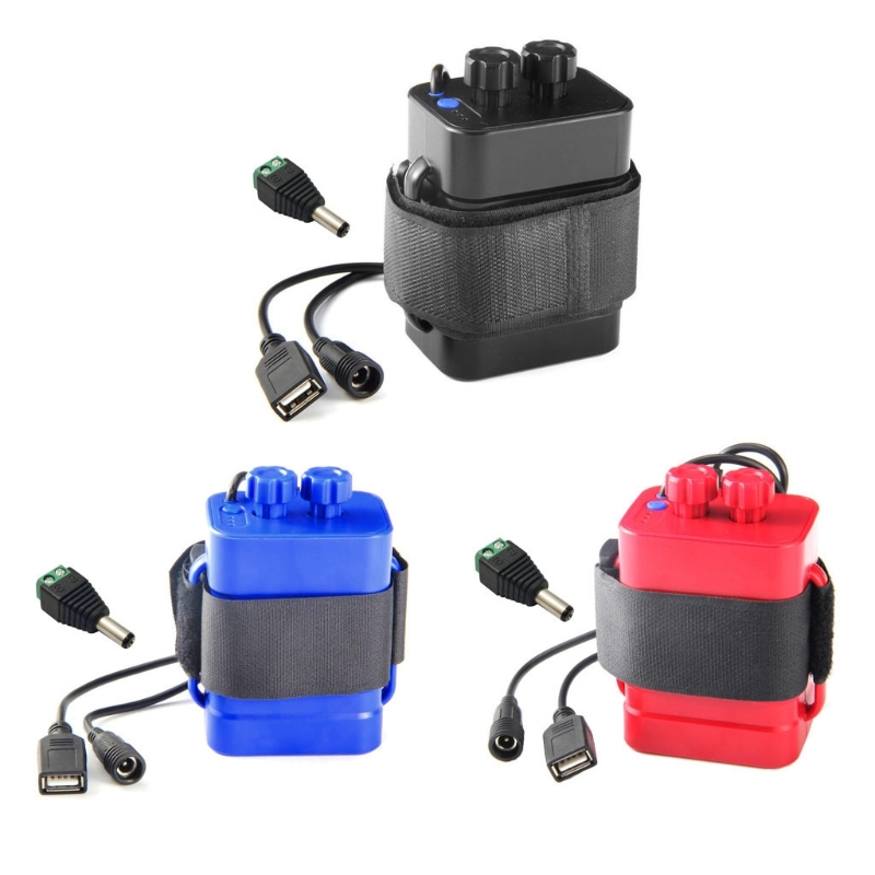 12V waterdichte batterij voor kofferdoos met USB-interface Ondersteuning 6x 18650 batterij