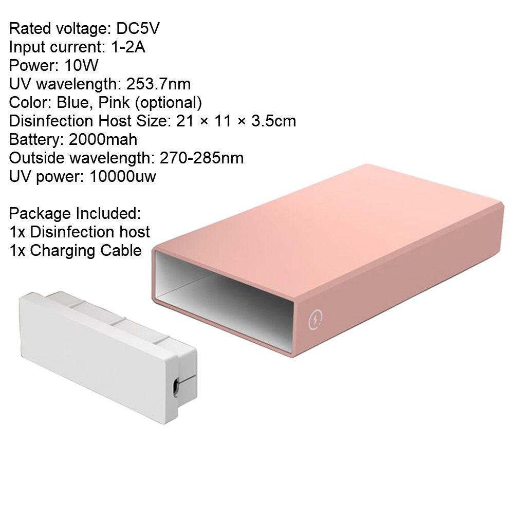 Quick UV Light Phone Sterilizer Box Jewelry Phones Cleaner USB Personal Sanitizer Disinfection Cabinet: 3