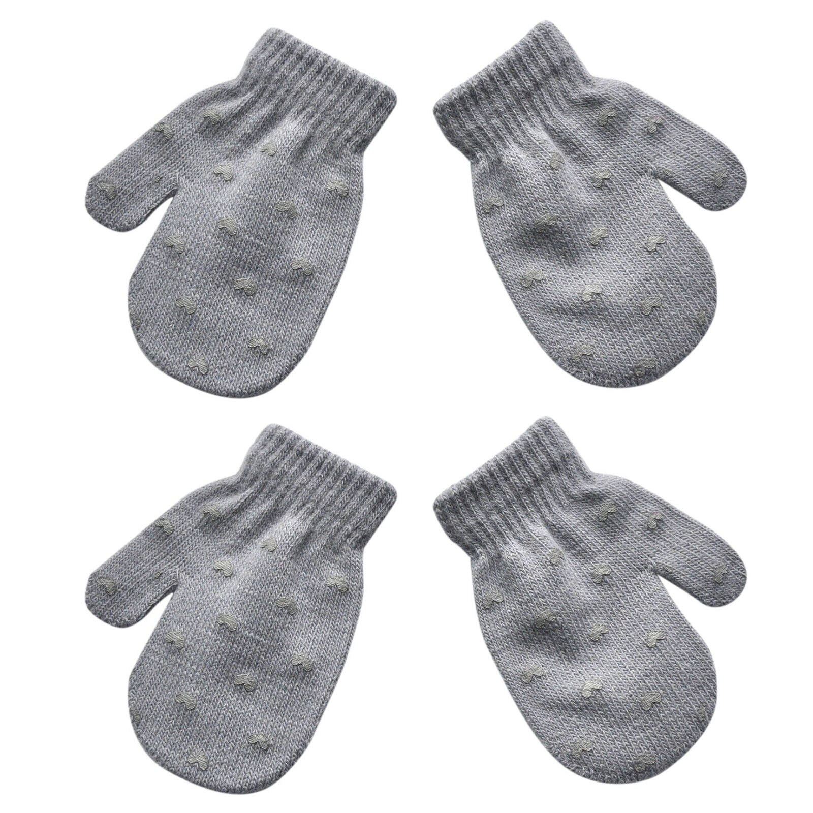 freundlicher freundlicher Jungen Mädchen Winter Handschuhe Nette Liebe Herz Warme Gestrickte Handschuhe 2 Paar Handschuhe guantes neugeborenen Baby accesorios