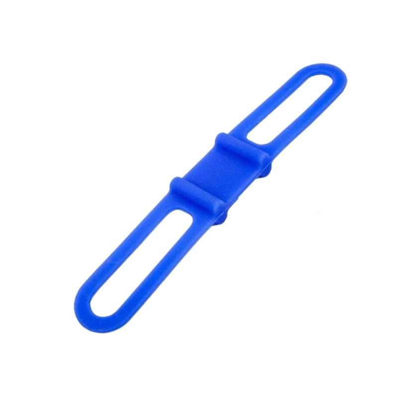 Correa de silicona para luz de bicicleta, manillar de bicicleta, soporte para linterna, correa de alta elasticidad, soporte de luz multiusos, corbata fija: Rosa