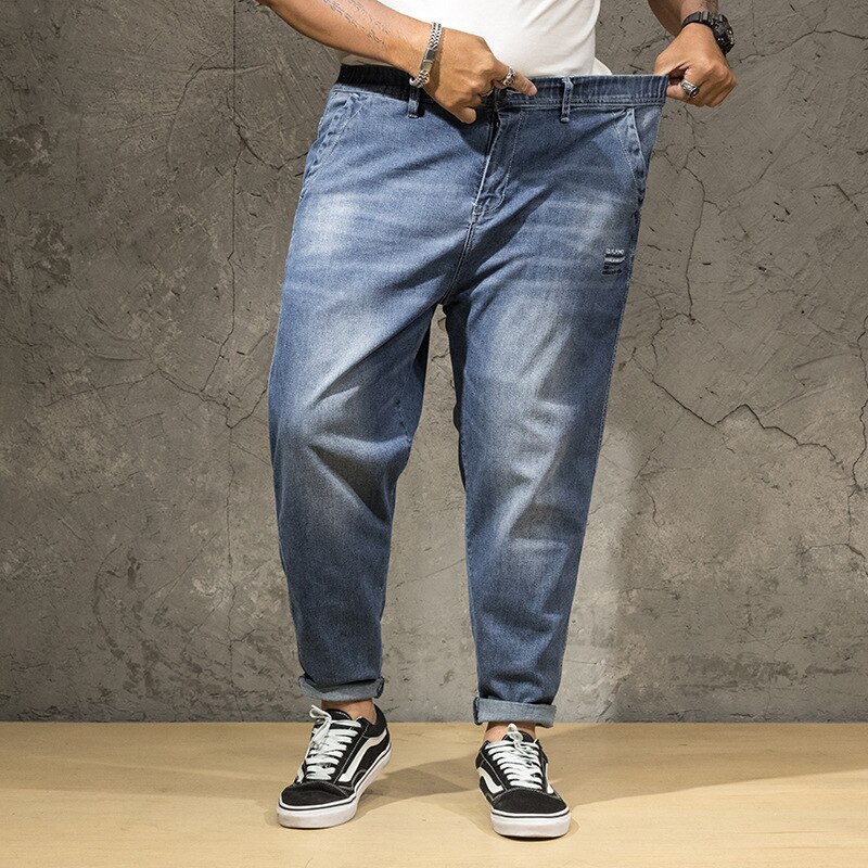 Plus store størrelse sorte jeans mænd 5xl 6xl 7xl 8xl 54 56 58 59 60 elastiske denim bukser herre brand herretøj – Grandado
