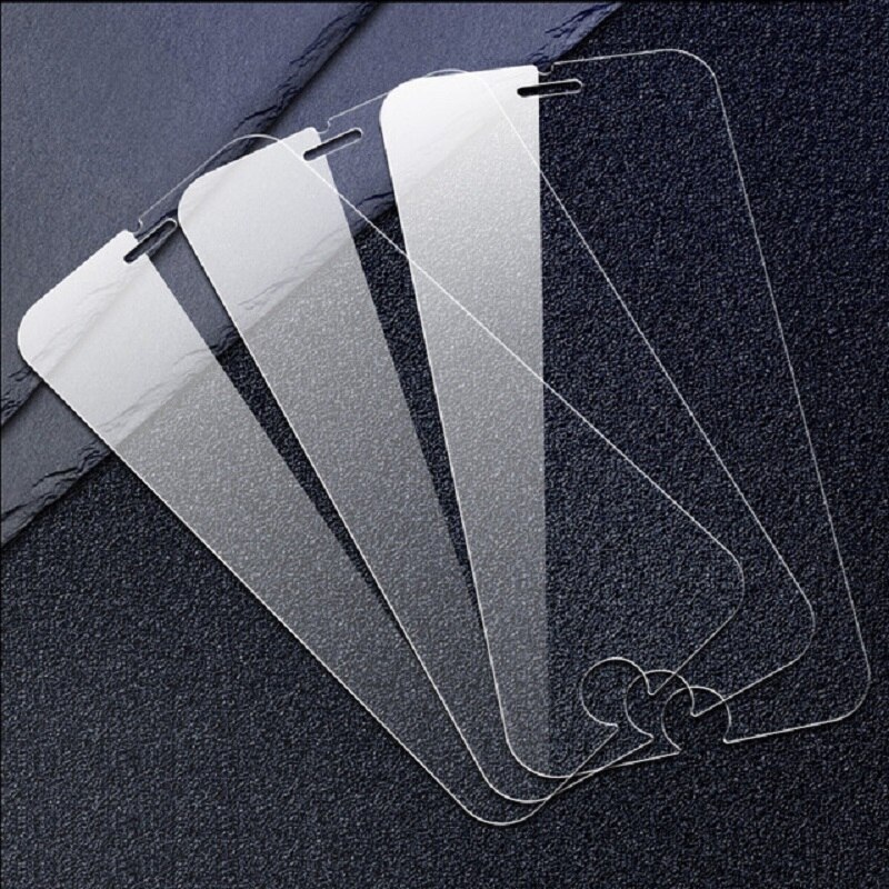 Für iphone 6 , 7 , 8 plus , 11 , 12 pro max, 12 mini: 3 stück displayschutzfolie aus gehärtetem glas – transparent und mit anti-folie-effekt