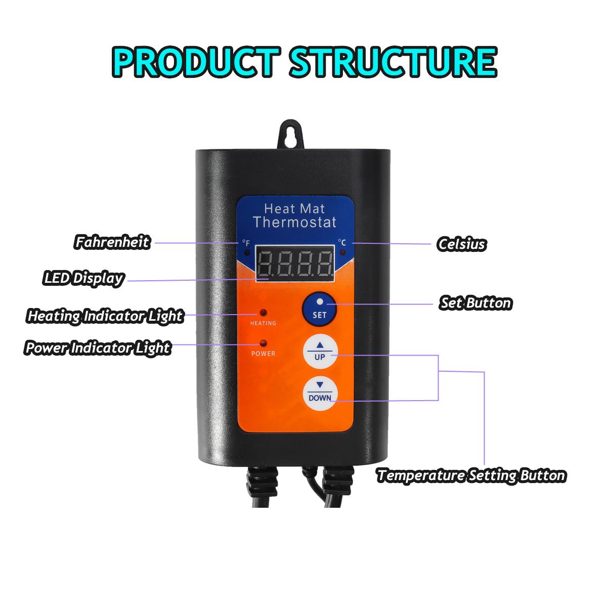 Digital Heat Mat Temperature Controller Hydroponic... – Grandado