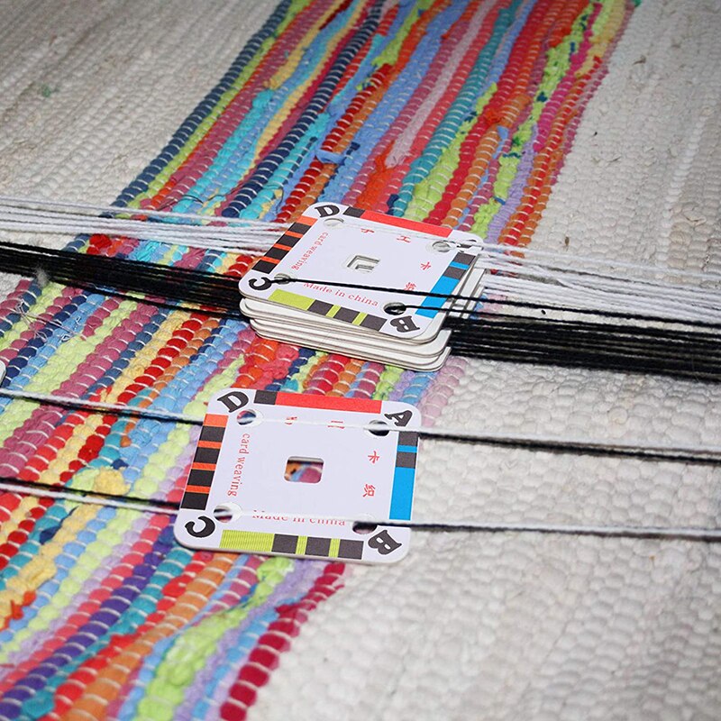 30pcs/50pcs Weaving Cards DIY Tablet Handmade Weaving Card Paper Loom Cards for Loom Weaving Supplies 5X5cm