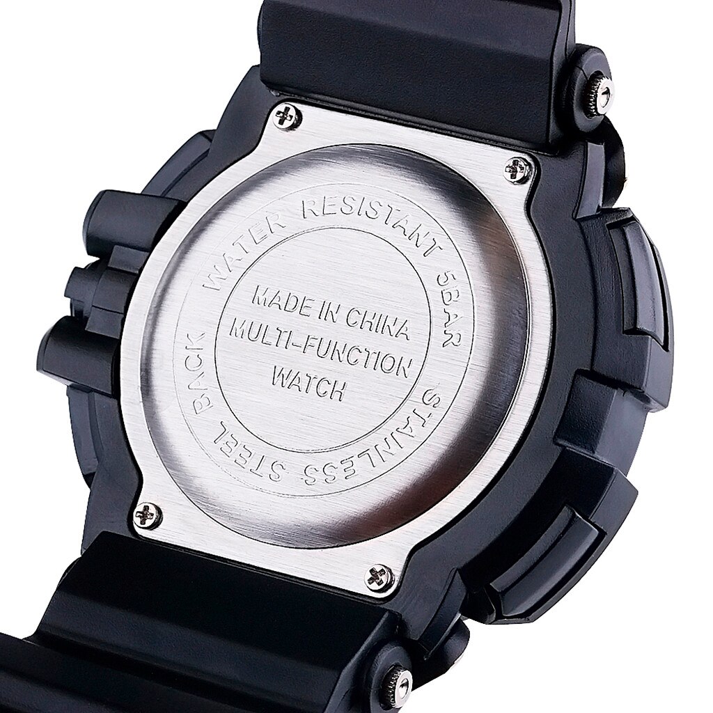 Digitale Horloges Voor Mannen Led Sport Horloge Glazen Wijzerplaat 30M Waterdicht Roestvrij Stalen Bodem Horloge Deportivo Hombre Reloj