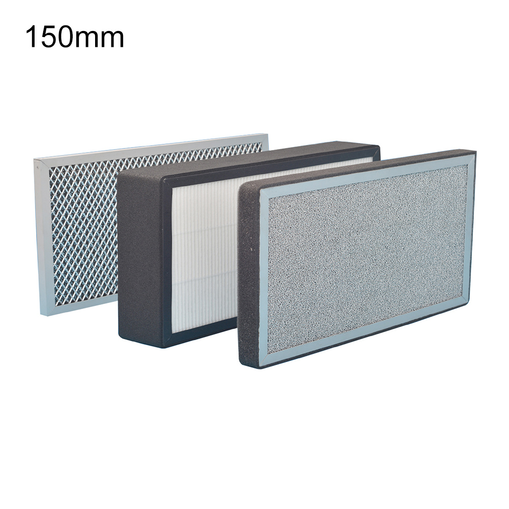 3-laags luchtzuiveringsfilterdoos met HEPA en koolstof voor verse binnenlucht Huishoudapparatuuronderdelen Luchtreinigeronderdelen: Licht Groen
