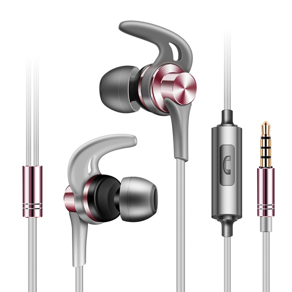 Sicneka Super Bass Sports Headphones HiFi Earphones Sweatproof Running Headset With Microphone For iphone Samsung xiaomi: j02 rose gold