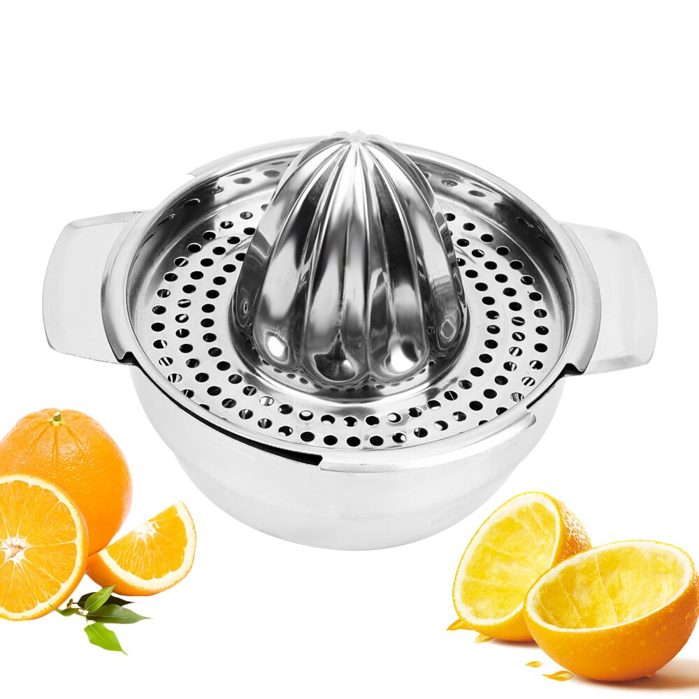Hilife manuell juicer i rustfritt stål hånd appelsin sitron fruktpresse pressepress juicer maskin multifunksjon manuell sitrus juicer