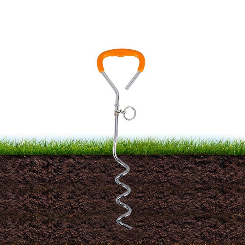 Generies Spiral Ground Stake Spike Out For Outdoor Yard And Camping Small To Medium Dogs