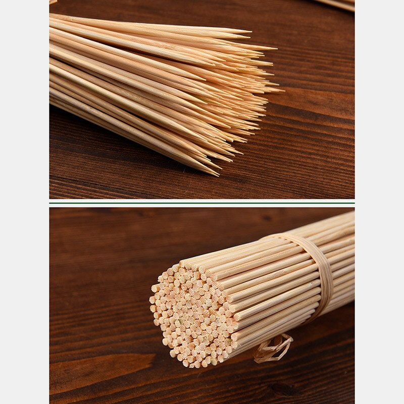 'The Best' Sturdy Bamboo Skewer Sticks BBQ Fruit Shish Kebab Natural Wood 25cm Sticks Barbecue Stick 889
