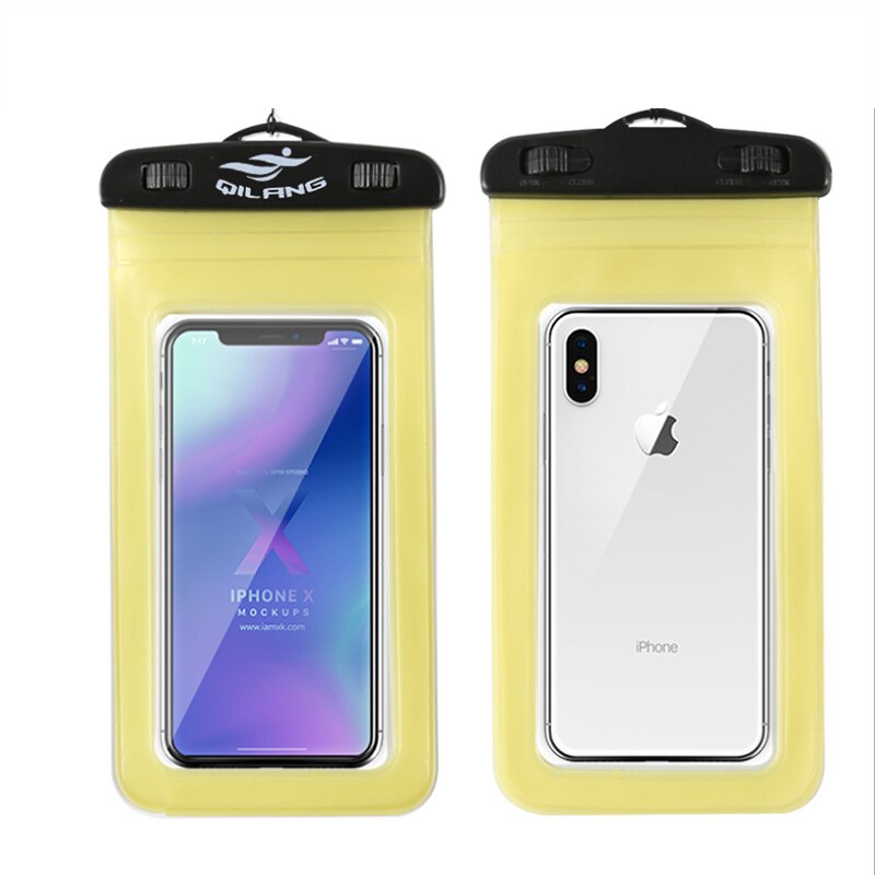 Handy Wasserdichte Tasche Abdeckung Touchscreen HD Unterwasser Kamera Universal 6 Zoll Universal Tauchen Set: gelbe farbe