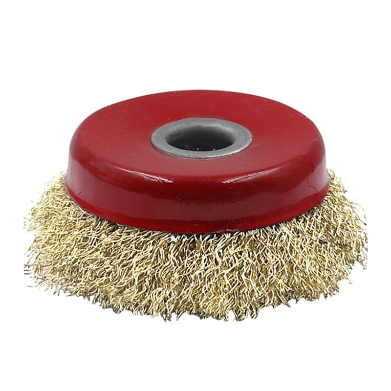 Compact Wire Cup Borstel Kom Cup Staaldraad Wiel Cup Borstel Fitting Voor Haakse Slijper Roest Verf Verwijdering Gat 10/16Mm: Inner hole 16mm