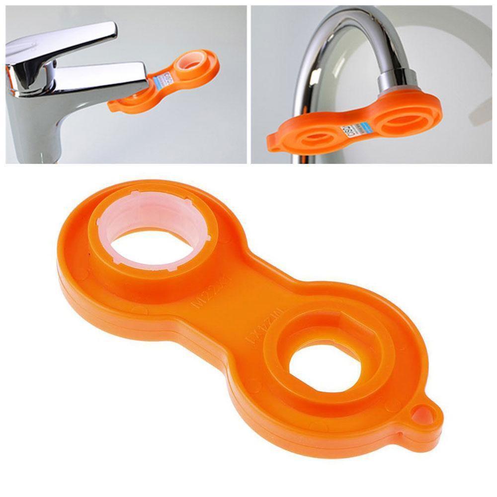 Llave Universal de salida de agua, 1 unidad, llave con difusor de la llave, herramienta de limpieza con desmontaje y cuatro lados disponible, llave de color amarillo con burbujas