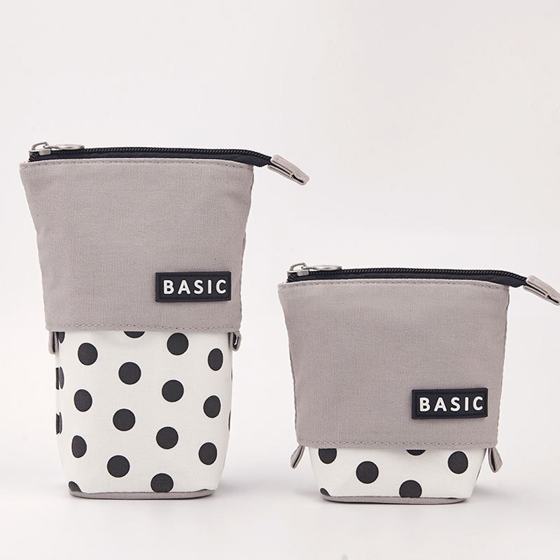 Leuke Stippen Flexibele Etui Stof Schoolbenodigdheden Potlood Tas Briefpapier School Leuke Pennenbakje Door Kevin & Sasa ambachten: Grey