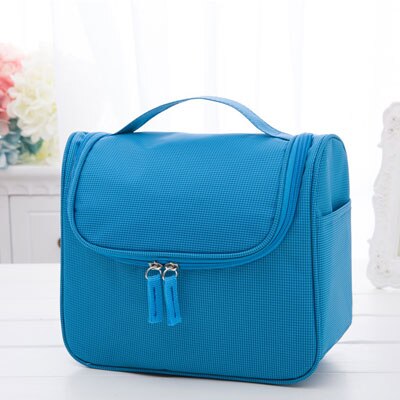 Neue Wasserdichte Männer Hängen Make-Up Tasche Oxford Reise Veranstalter Kosmetik Tasche für Frauen Necessaries Machen Up Fall Waschen Kulturbeutel: Blue B