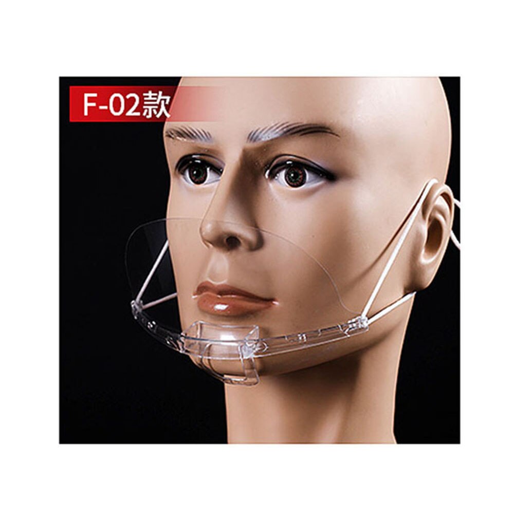 5PCS Küche Sanitär Werkzeug Transparente Masken Anti Nebel Catering Lebensmittel Hotel Kunststoff Küche Restaurant Masken Schutz Schild: F02(1PCS)