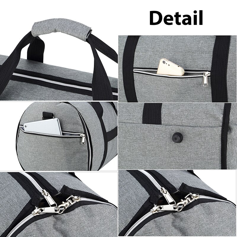 50l multi-função em camadas saco de ginásio para homem mulher sapatos compartimento transportar bolsa de ombro sacos de viagem mochila