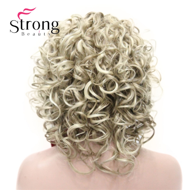 Blonde Highlights Short 3/4 Women's Synthetic Wigs Hairpiece Curly Hair Piece with Headband COLOUR CHOICES