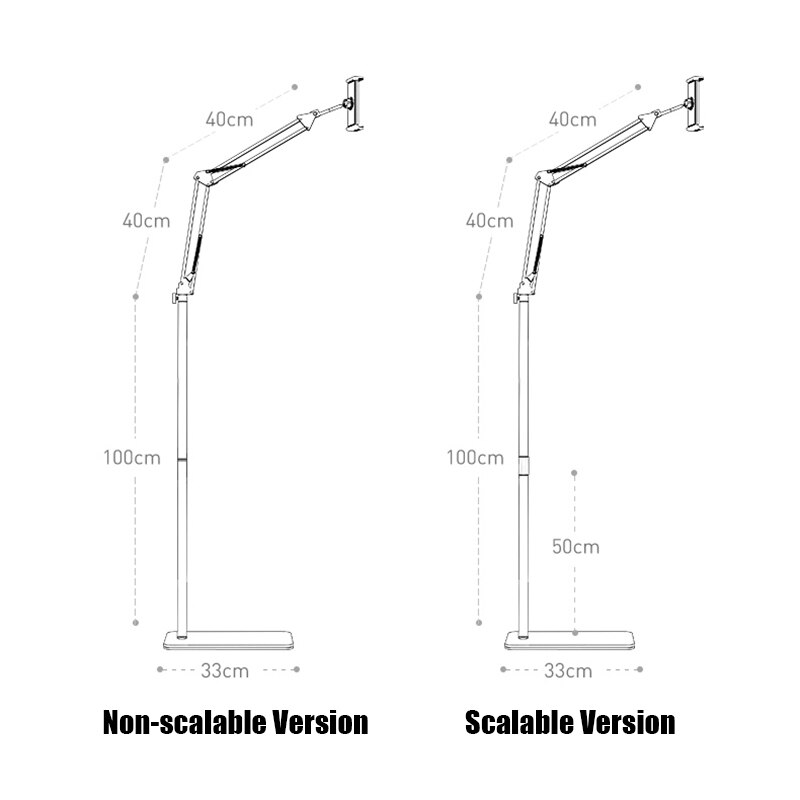 Supporto per supporto da tavolo pieghevole per Tablet da 160cm con braccio pieghevole per supporto da 5-13 pollici per iPhone IPad pro12.9