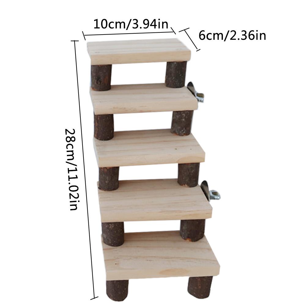 Cute Hamster Ladder Exercise Game Stairs Pet Toys Wooden Ladder Small Pet Stair Toy Small Animals Cage Accessories Pet Product