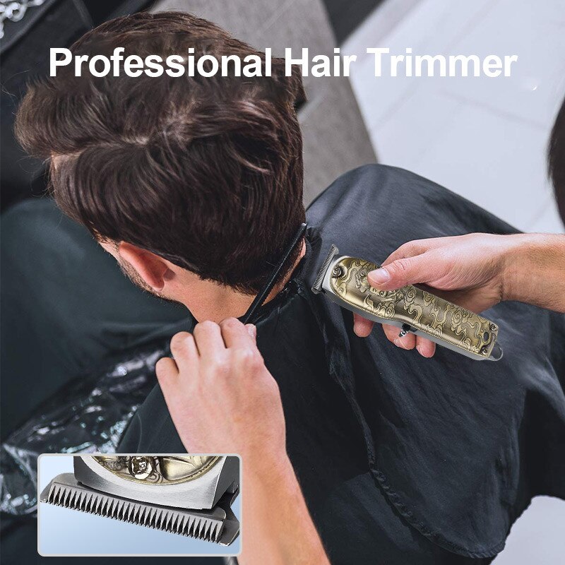 Cordless hair trimmer barber clippers for men beard shaver salon T blade outliner Electric Hair Cutting Machine USB rechargeable