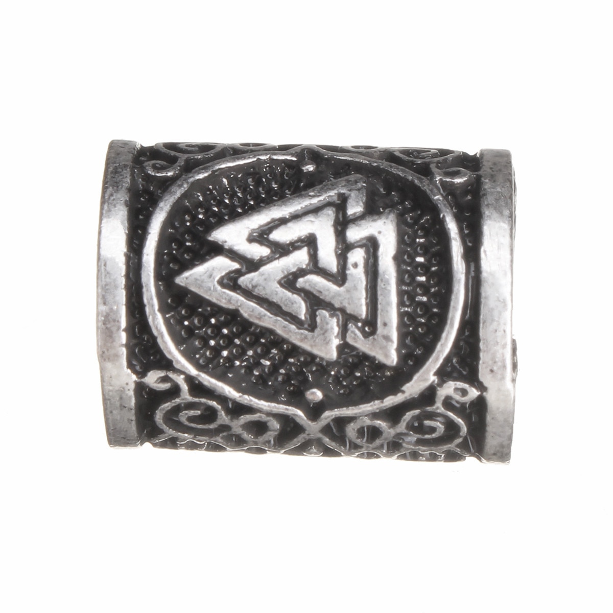 Metall norse runor berlocker pärla silver dreadlock skägg hårring för diy fynd armband hänge halsband smycken