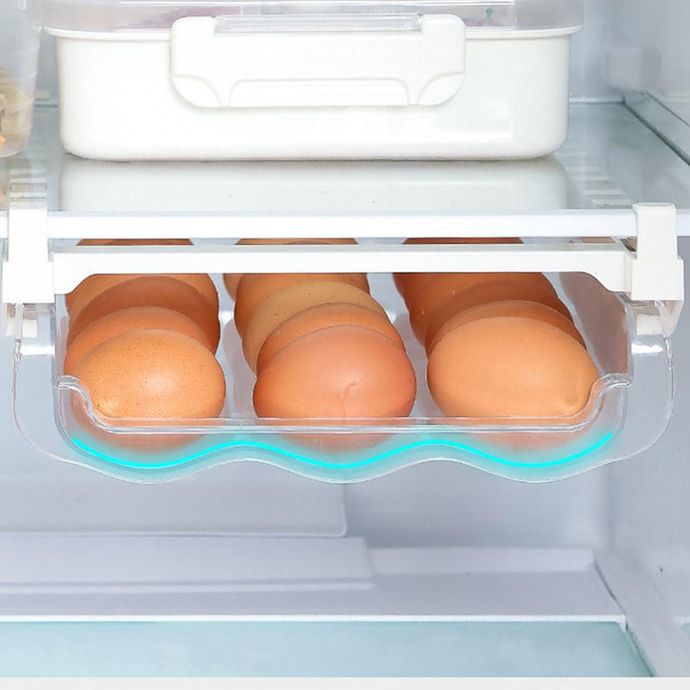 Refrigerator Egg Organizer Drawer Transparent Storage Case Innovative Fridge Wire Mesh Storage Box