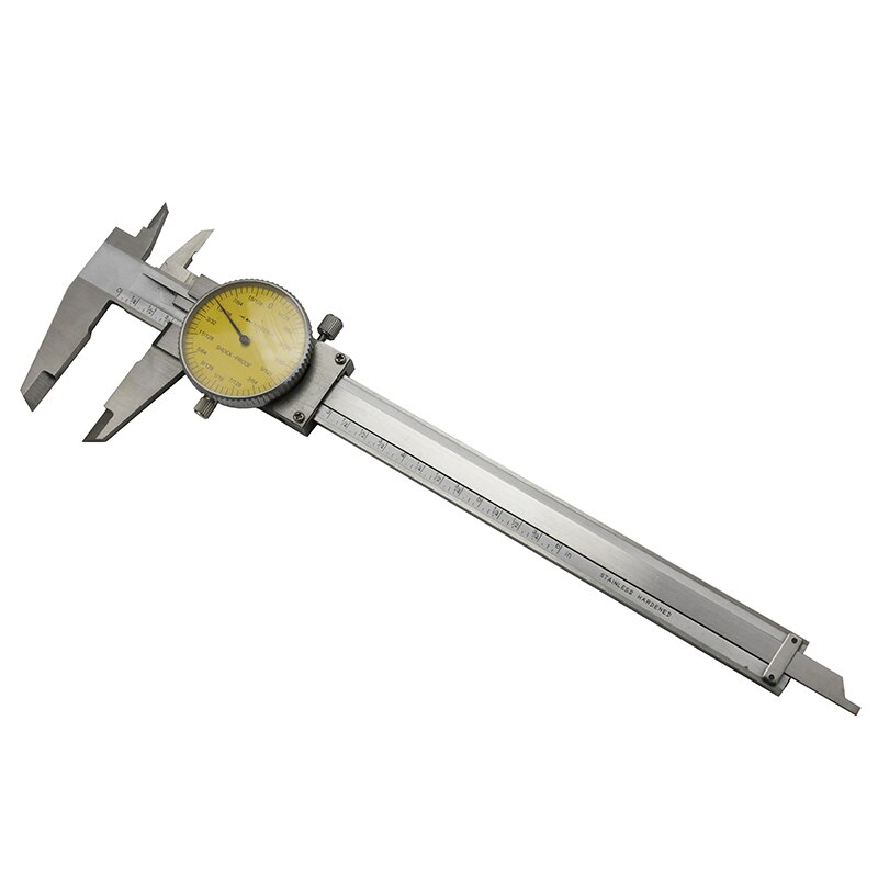 6-Inch Stainless Steel Fractional Dial Caliper 6inch Shock-proof Precision dial Vernier Caliper micrometer thickness gauge
