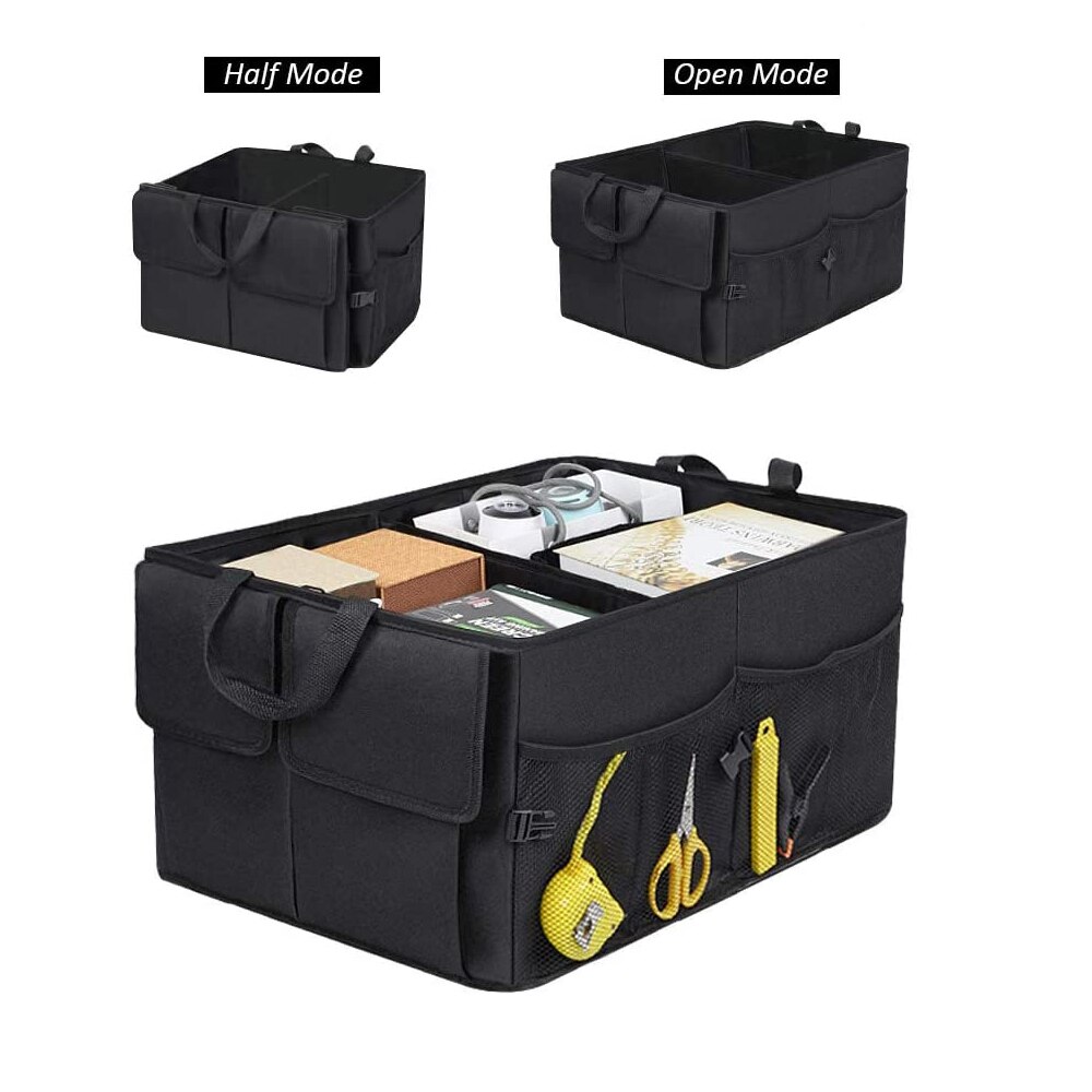 Car Trunk Organizer Case Auto SUV Traveling Cargo Multipurpose Collapsible Foldable Nylon Storage Container Box