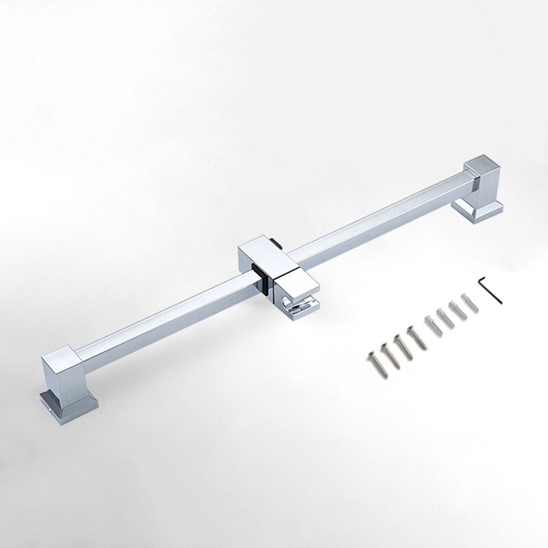 Chrome Shower Sliding Bar Wall Mounted Shower Bar Adjustable Sliding Rail Set Multi Function Hand Shower Head with 1.5M Hose