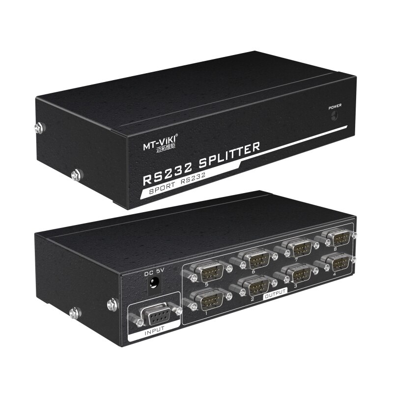 Industrial 4 or 8 Port RS232 Splitter Bidirectional RS-232C Serial Port COM DB9 Distributor 115.2Kbps 30M