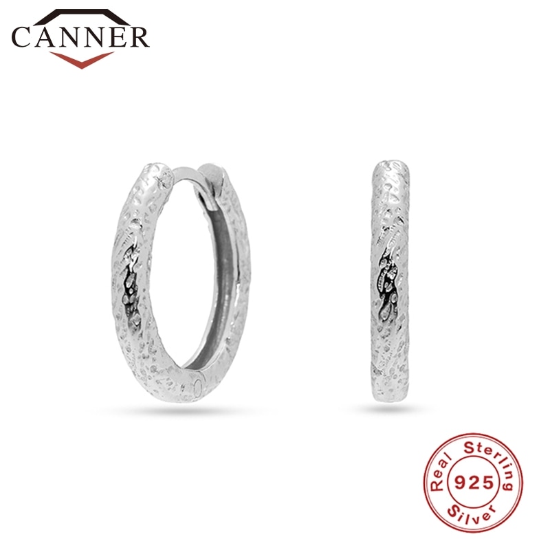 EINDOSER Jahrgang Band Ohrring 925 Sterling Silber Kreis Runde Huggie Ohrringe Für Frauen Ohrringe Brincos pendientes