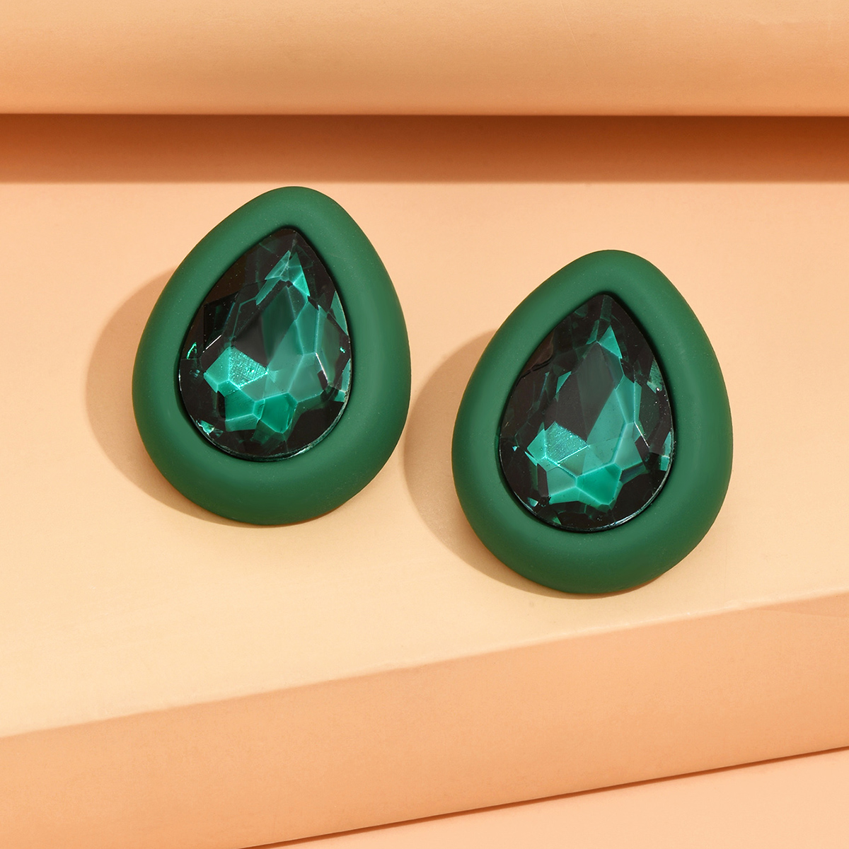 Strass oorbellen voor vrouwen vierkante oorknopjes pendientes 2023 trend geometrische kantoor feestcadeau mode-sieraden: Puur Goud Kleur