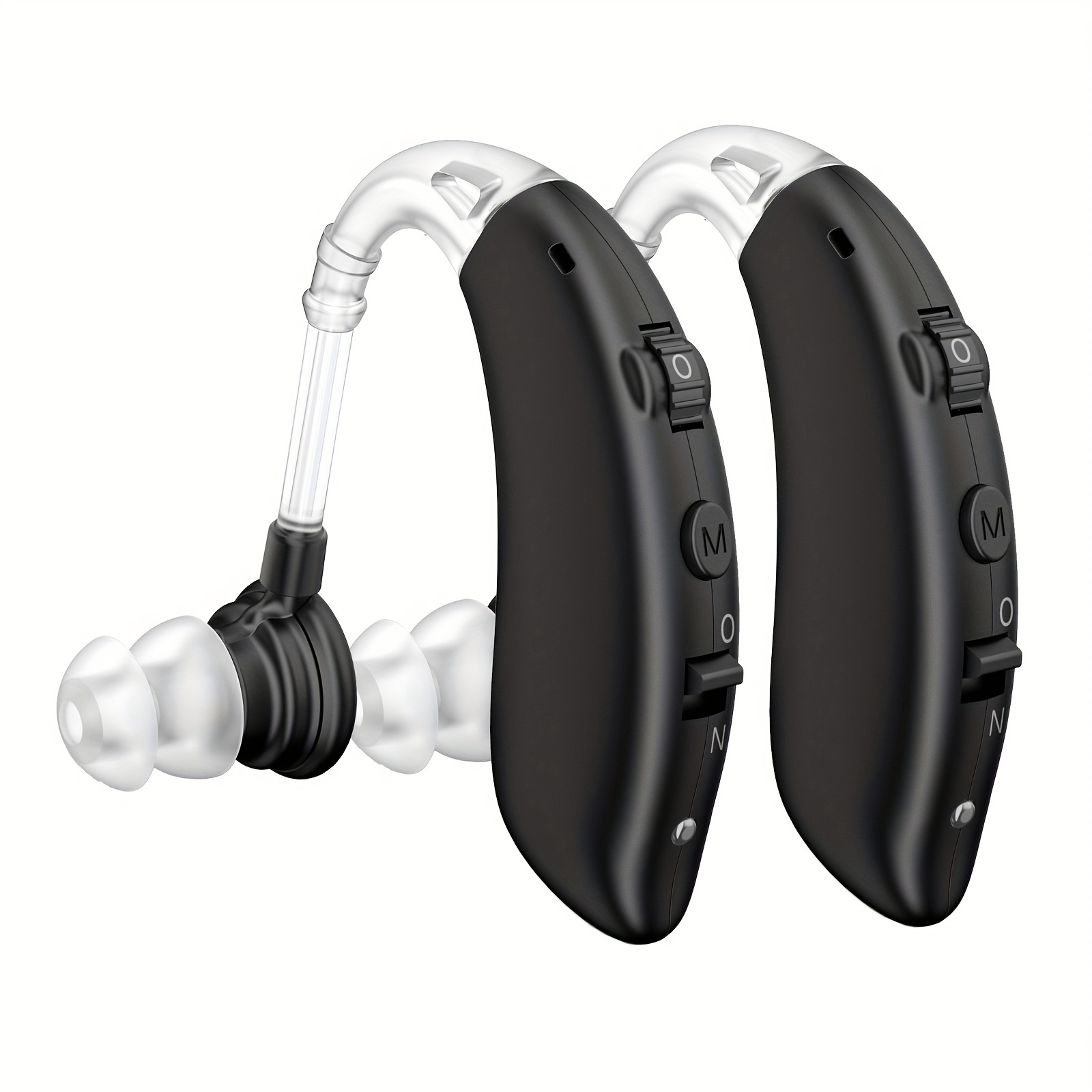 Rechargeable Digital Hearing Aid Adjustable Tone Best Sound Amplifier Portable Deaf Elderly BTE Hearing Aid: Slate