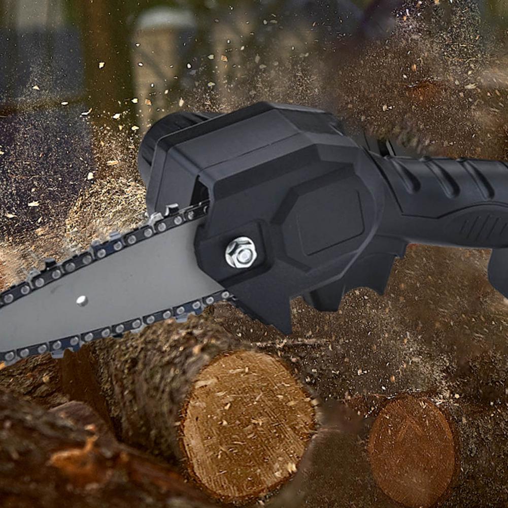 4-inch Chainsaw Blade/guide For 21V Lithium Battery Portable Electric Pruning Saw Rechargeable Garden Saw Woodworking One-Handed