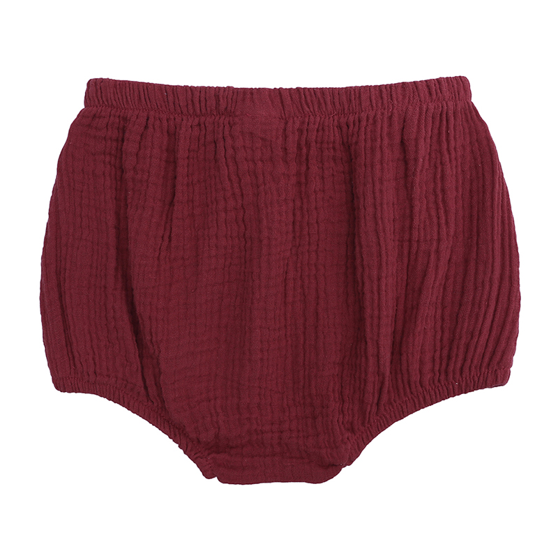 Pantalones cortos informales de verano para niñas, bombachos de algodón y lino de color puro, para la playa, 9M-4T, SJR-249