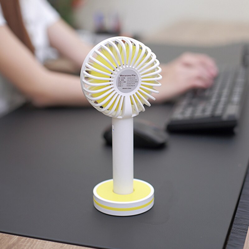 Mini Portable Handheld USB Cooling Fan Rechargeable USB Fan with 3 Speed Adjustable Cosmetic Mirror for Office Home Outdoor