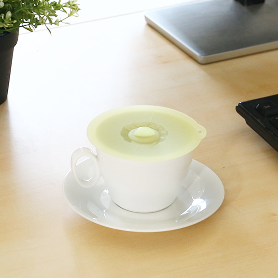 Kitchen Storage Cup Cover Silicone Cup Cover Lovely Odorless Cap Lid Leak Proof Fresh-Keeping Sealed Coffee Suction Seal Lid Cap