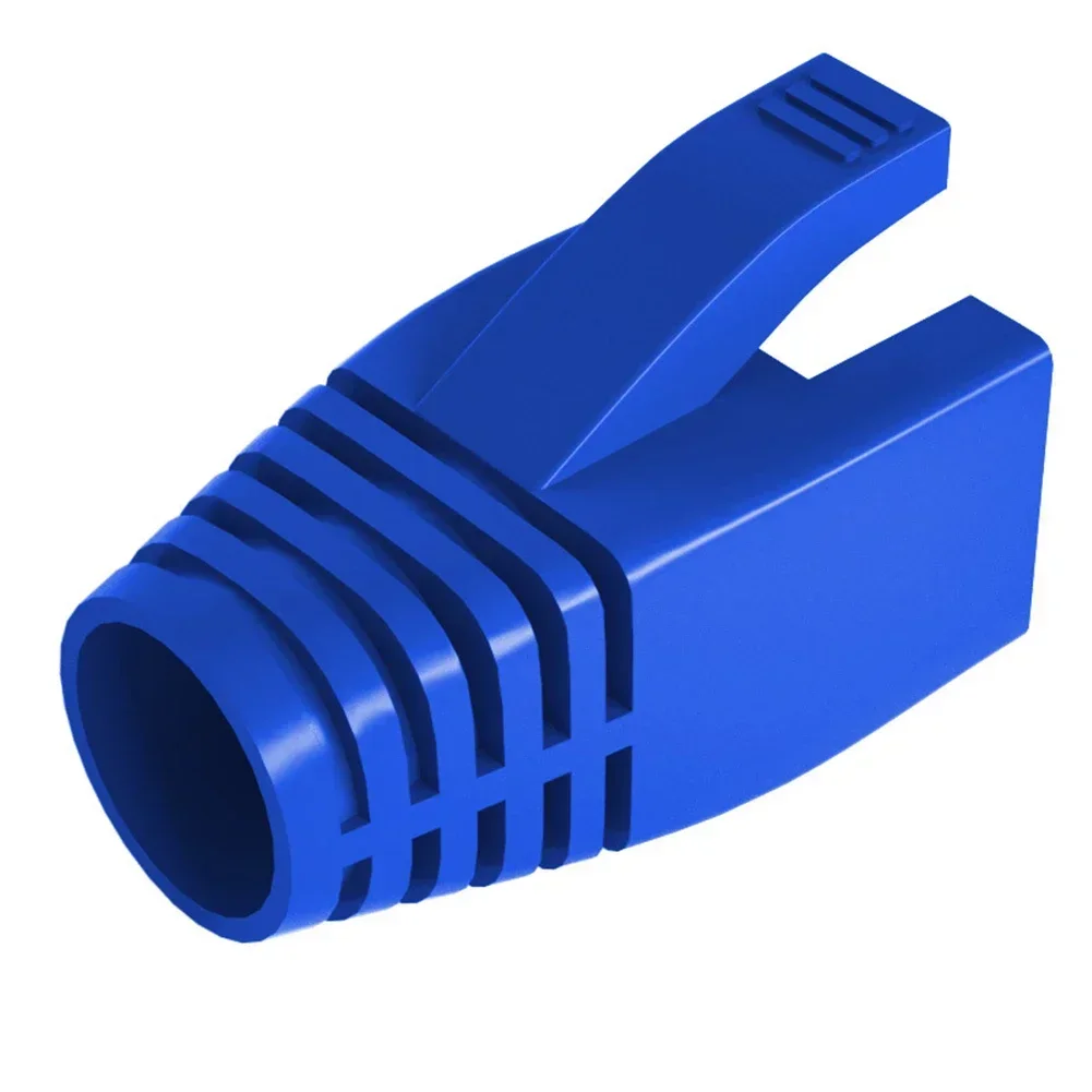 Rj45 cat 6 cat 5e connector beschermkap adapterkap ethernet netwerkkabel stekkers rj -45 cat 5 huls meerkleurig: Rood