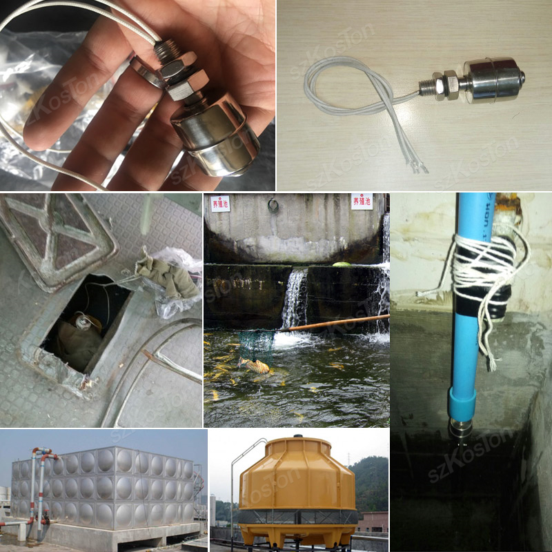 Float Switch High Temperature Resistant Stainless Steel Water Tower Tank Liquid Water Level Automatic Level Controller Sensor