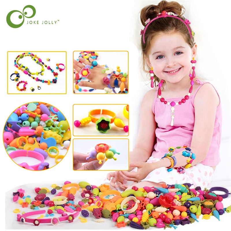 Pop perler legetøj kreativ kunst håndværk til børn armbånd snap sammen smykkesæt pædagogisk legetøj til børn gyh