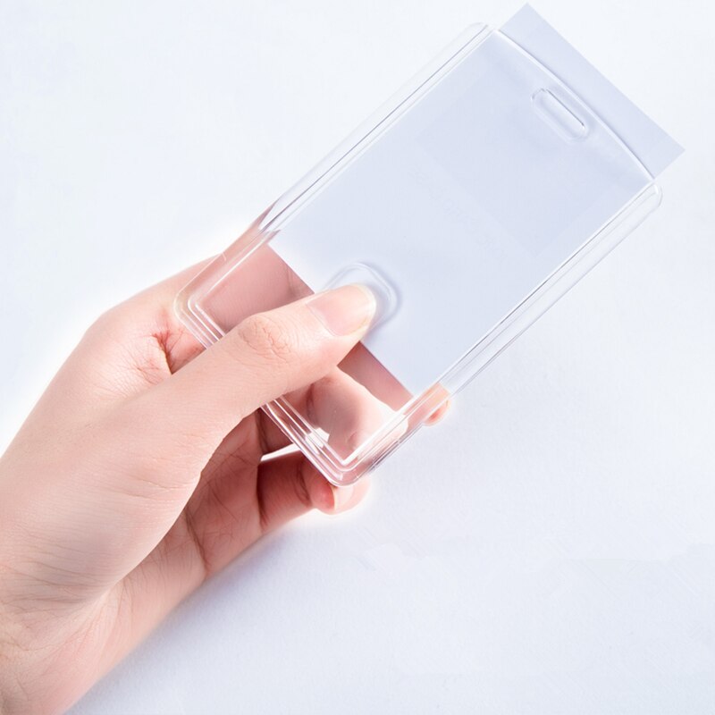 Transparent NFC Card Holder Employee Name ID Card Cover Acrylic Work Certificate Identity Badge IC Access card clear Case