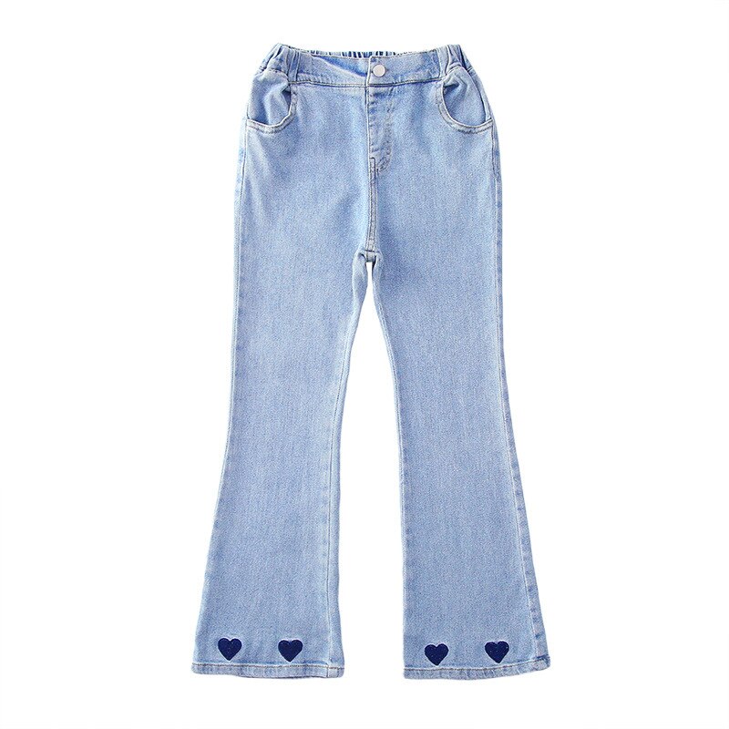 Meisje Losse Jeans En Najaar Collection Kinderen Buitenlandse Stijl Grote Kinderen Kleur Jeans Lange Broek