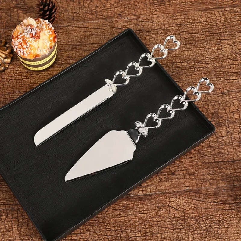Couteau à Gâteau Nordique en Alliage de Zinc, Ustensile de Cuisson pour Dessert de Mariage, Pizza, Har, Fourmi Sync der, 2 Pièces