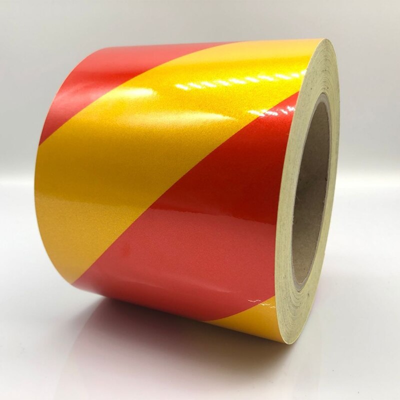 Breedte 50 Mm Reflecterende Materiaal Tape Sticker Veiligheidswaarschuwing Tape Reflecterende Film