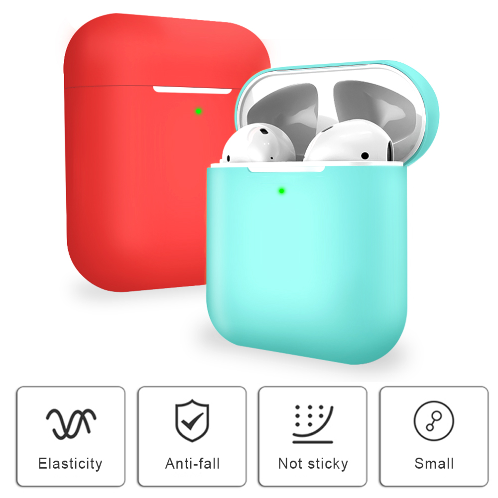 VAORLO Silicone Case For Apple AirPods2 TWS Earbuds i20 i30 i60 i10 Waterproof Shockproof Soft Protector Cover Skin Accessories