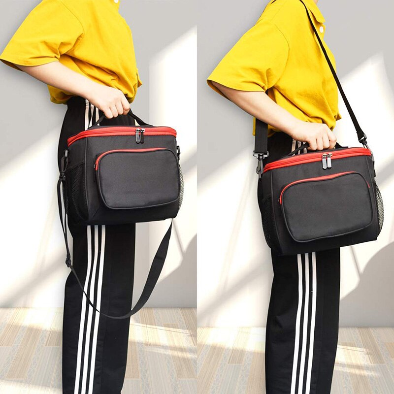 Thermal Lunch Bag Insulated Lunch Box Large Cooler Bento Tote for Men Women Double Deck Picnic Food Pack