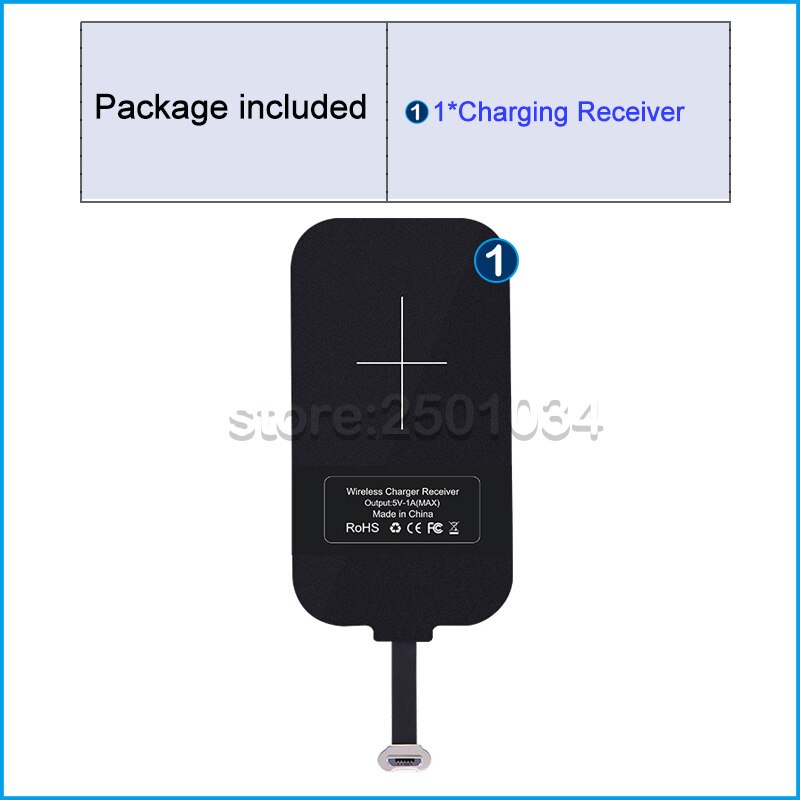 Qi Wireless Charging for Samsung Galaxy On6 M10 A6 A7 A6+ A10 A10S A01 A11 Wireless Charger+Micro USB Receiver: Receiver only