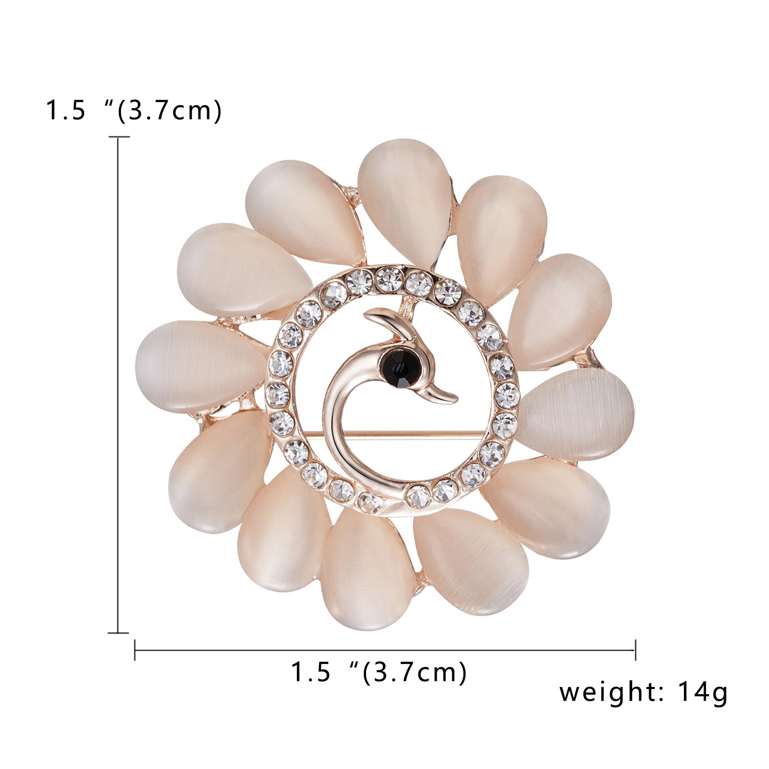 Rinhoo Leuke Dier Kat Uil Bee Broche Voor Vrouwen Europa En Amerika Crystal Broche Pins Sieraden